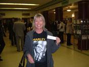 Julie Brown (Yorkshire) before The Lowry show, Manchester Dec. 06