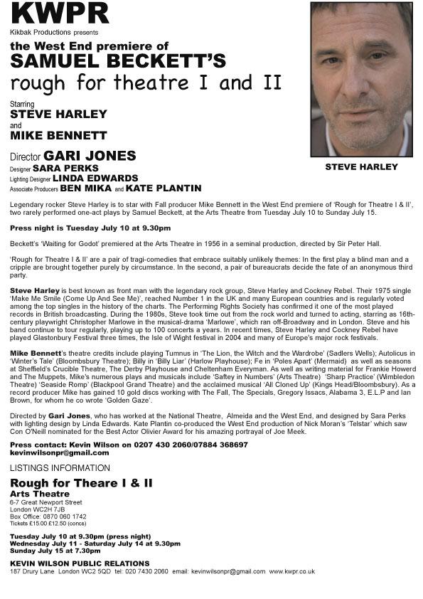 Rough for theatre i and ii