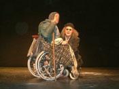 Steve in Beckett in rehearsal