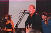 Steve on stage at Blackheath, with Barry Wickens & Victoria Beebee in the background
