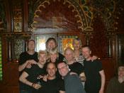 Band and crew members - cats that got the cream! Stockholm, April, 2006
