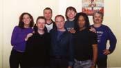 L/R Victoria Beebee, Barry Wickens, Adam Houghton, Steve Harley, Robbie Gladwell, Lincoln Anderson, James Lascelles