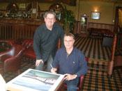 Paul Horton and Steve sign the 195 Limited Edition prints of "Onward & Upward"