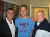 In Berlin, at the radio station Berliner Rundfunk, Steve met a guy who was named Sebastian because of Steve`s hit "Sebastian". Here, Sebastian in the middle, right side is the interviewer Thomas Koschwitz.