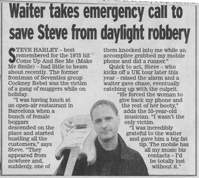Waiter takes emergency call to save Steve from daylight robbery