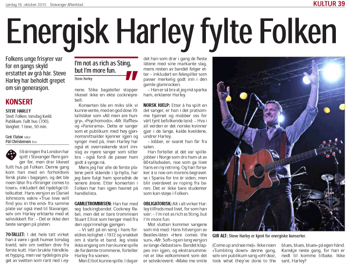 Great review from Stavanger