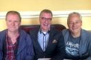 Three Wise Men (?) - Steve with Robin Millar and Jeremy Lascelles, the directors of Chrysalis Records, who Steve has signed to. Exciting times ahead, we forecast!