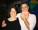 Steve receives a poetry book from Stefanie Raulfs at Hamburg Fabrik, backstage, October 16 06