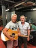Paul Reeve with his Autographed guitar, Leamington Spa 