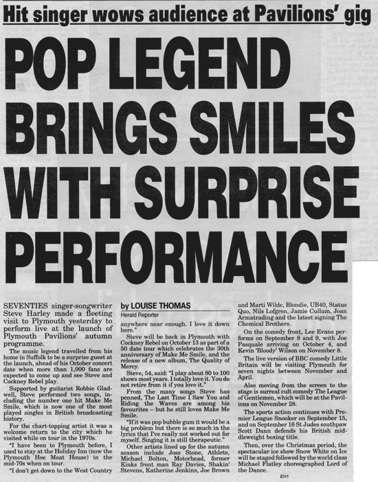 Plymouth Evening Herald - August 2005